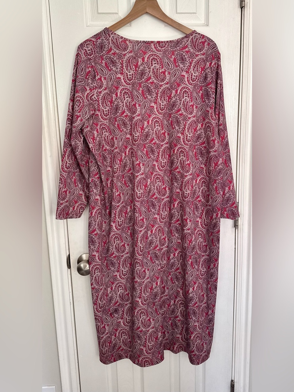 Lands’ End Women’s Cotton Knit Dress Bundle Plus Size 2X Paisley Floral Casual - Picture 3 of 10
